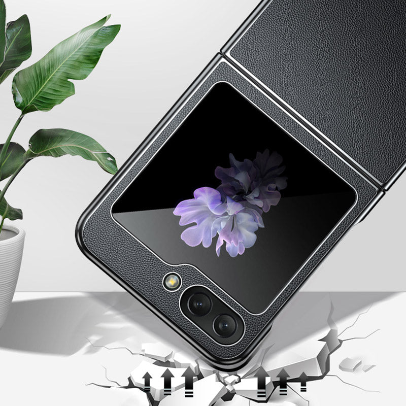 Pro Samsung Galaxy Z Flip5 5G tenký kryt telefonu PU dělené kožené pouzdro odolné proti nárazům  Pro Samsung Galaxy Z Flip5 5G tenký kryt telefonu PU dělené kožené pouzdro odolné proti nárazům